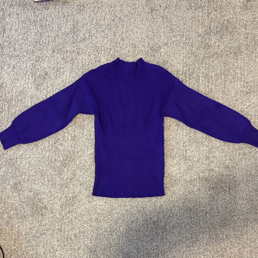 INC International Concepts Purple Mock Neck Sweater